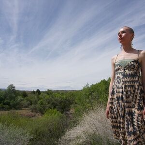 light summer dress asymmetrical one geometric print rayon